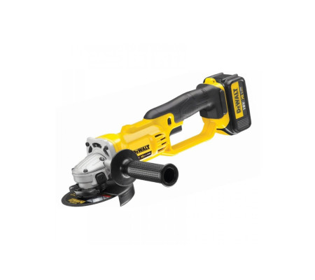 Аккумуляторная угловая шлифмашина DEWALT DCG412M2, 18 В, 125 мм, 7000 об/мин, с 2 АКБ 4 Ач и ЗУ, в кейсе (DCG412M2-QW)