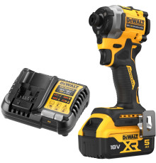 Аккумуляторный шуруповерт DEWALT DCF850P1, 18 В, 206 Нм, 3800 уд/мин, с АКБ 5 Ач и ЗУ (DCF850P1N-XJ)