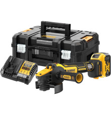 Аккумуляторная угловая шлифмашина DEWALT DCG409VSP1T, 18/54 В, 125 мм, 9000 об/мин, с АКБ 5 Ач и ЗУ, в кейсе TSTAK