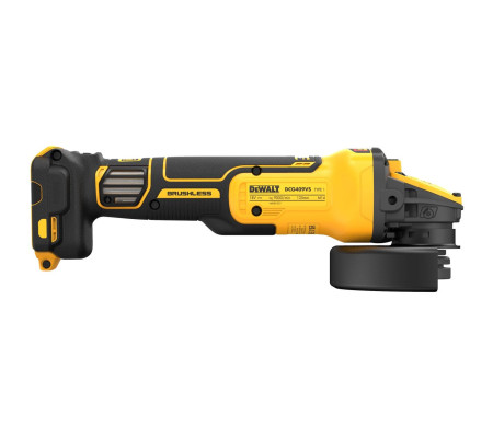 Аккумуляторная угловая шлифмашина DEWALT DCG409VSP1T, 18/54 В, 125 мм, 9000 об/мин, с АКБ 5 Ач и ЗУ, в кейсе TSTAK