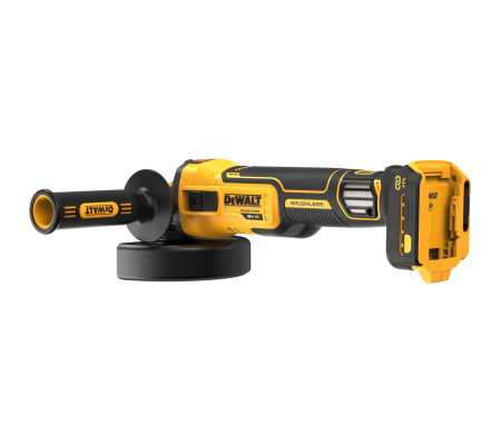 Аккумуляторная угловая шлифмашина DEWALT DCG409VSP1T, 18/54 В, 125 мм, 9000 об/мин, с АКБ 5 Ач и ЗУ, в кейсе TSTAK