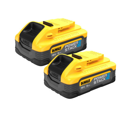 Аккумулятор DEWALT POWERSTACK DCBP518H2, Li-Ion, 18 В, 5 Ач, 2 шт. (DCBP518H2-XJ)
