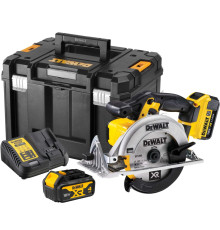 Аккумуляторная дисковая пила DEWALT DCS391M2, 18 В, 165 мм, 5150 об/мин, с 2 АКБ 4 Ач и ЗУ, в кейсе TSTAK (DCS391M2-QW)