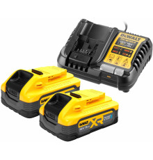 Набор DEWALT DCB1104H2: 2 АКБ POWERSTACK DCBP518, Li-Ion, 18 В, 5 Ач и зарядное устройство DCB1104, 12/18 В, 4 А (DCB1104H2-QW)