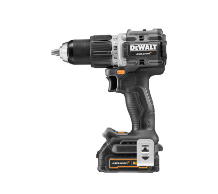Ударная дрель-шуруповерт DEWALT McLaren Limited Edition DCD85ME2GT, 18 В, 2000 об/мин, с 2 АКБ 1.7 Ач и ЗУ, в кейсе TSTAK