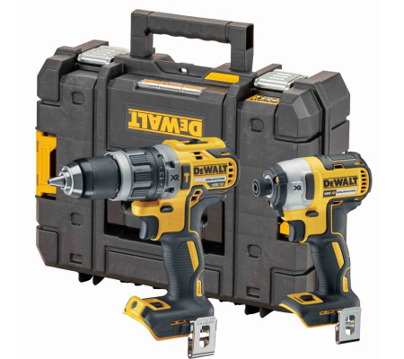Аккумуляторный набор DEWALT DCK266NT, 18 В: ударная дрель-шуруповерт DCD796 и шуруповерт DCF887, без АКБ и ЗУ, в кейсе TSTAK
