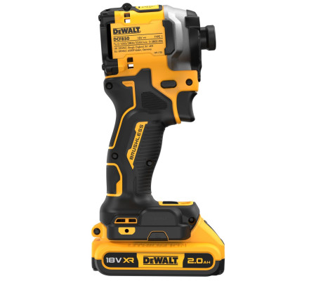 Аккумуляторный шуруповерт DEWALT DCF850D2T, 18 В, 206 Нм, 3800 уд/мин, с 2 АКБ 2 Ач и ЗУ, в кейсе TSTAK (DCF850D2T-QW)