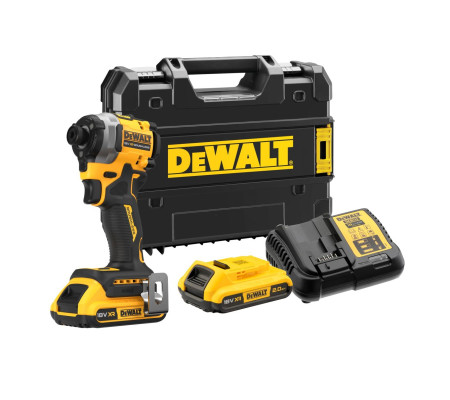 Аккумуляторный шуруповерт DEWALT DCF850D2T, 18 В, 206 Нм, 3800 уд/мин, с 2 АКБ 2 Ач и ЗУ, в кейсе TSTAK (DCF850D2T-QW)