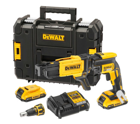 Аккумуляторный ленточный шуруповерт DEWALT DCF620D2K, 18 В, 30 Нм, 4400 об/мин, с 2 АКБ 2 Ач и ЗУ, в кейсе TSTAK (DCF620D2K-QW)