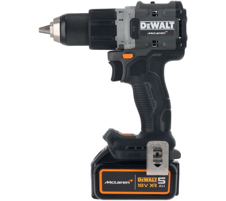 Ударная дрель-шуруповерт DEWALT McLaren Limited Edition DCD85MP2T, 18 В, 2000 об/мин, с 2 АКБ 5 Ач и ЗУ, в кейсе TSTAK