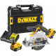 Аккумуляторная дисковая пила DEWALT DCS512P2, 12 В, 140 мм, 3600 об/мин, с 2 АКБ 5 Ач и ЗУ, в кейсе TSTAK (DCS512P2-QW)