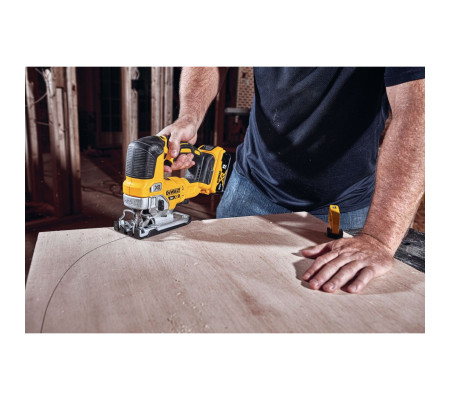Аккумуляторный лобзик DEWALT DCS334P1, 18 В, 3200 ход/мин, 26 мм, с АКБ 5 Ач и ЗУ (DCS334P1N-XJ)