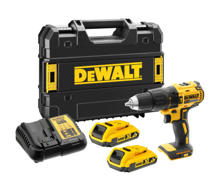 Ударная дрель-шуруповерт DEWALT DCD778D2T, 18 В, 1750 об/мин, 29750 уд/мин, с 2 АКБ 2 Ач и ЗУ, в кейсе TSTAK (DCD778D2T-QW)