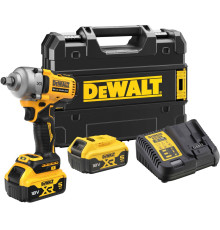 Аккумуляторный гайковерт DEWALT DCF891P2T, 18 В, 1084 Нм, 3250 уд/мин, с 2 АКБ 5 Ач и ЗУ, в кейсе TSTAK (DCF891P2T-QW)