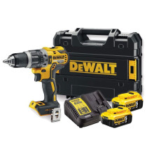 Ударная дрель-шуруповерт DEWALT DCD796P2, 18 В, 2000 об/мин, 34000 уд/мин, с 2 АКБ 5 Ач и ЗУ, в кейсе (DCD796P2-QW)