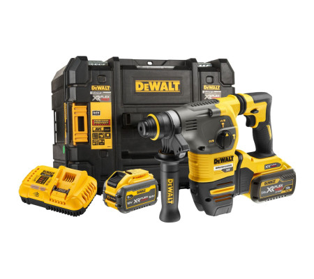 Аккумуляторный перфоратор DEWALT DCH333X2, 54 В, 3.5 Дж, 4480 уд/мин, с 2 АКБ 3 Ач и ЗУ, в кейсе TSTAK (DCH333X2-QW)
