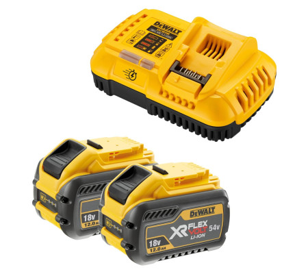 Набор DEWALT DCB118Y2: 2 АКБ DCB548, Li-Ion, 18/54 В, 12/4 Ач и быстрое зарядное устройство DCB118, 18/54 В, 8 А (DCB118Y2-QW)