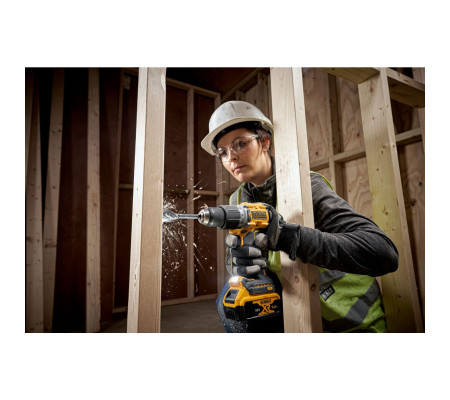 Ударная дрель-шуруповерт DEWALT DCD805E2T, 18 В, 2000 об/мин, 34000 уд/мин, с 2 АКБ 1.7 Ач и ЗУ, в кейсе TSTAK (DCD805E2T-QW)