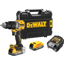 Ударная дрель-шуруповерт DEWALT DCD805E2T, 18 В, 2000 об/мин, 34000 уд/мин, с 2 АКБ 1.7 Ач и ЗУ, в кейсе TSTAK (DCD805E2T-QW)