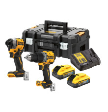 Аккумуляторный набор DEWALT DCK2050H2T, 18 В: ударная дрель-шуруповерт DCD805 + шуруповерт DCF850, с 2 АКБ 5 Ач и ЗУ, в кейсе TSTAK