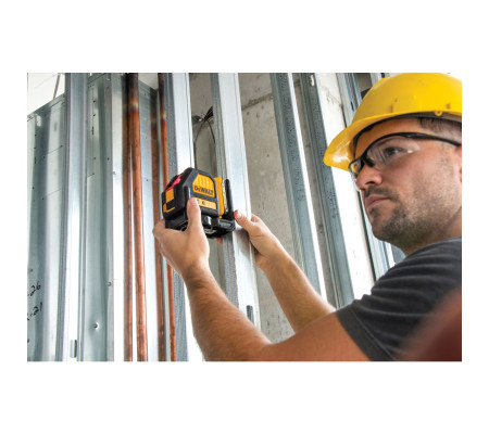 Аккумуляторный лазерный нивелир DEWALT DCE088D1R, 12 В, красный луч, 20 м, с АКБ 2 Ач и ЗУ, в кейсе TSTAK (DCE088D1R-QW)