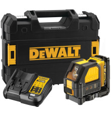 Аккумуляторный лазерный нивелир DEWALT DCE088D1R, 12 В, красный луч, 20 м, с АКБ 2 Ач и ЗУ, в кейсе TSTAK (DCE088D1R-QW)