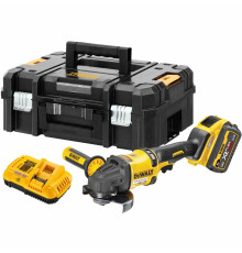 Аккумуляторная угловая шлифмашина DEWALT DCG418Y1T, 54 В, 125 мм, 9000 об/мин, с АКБ 2 Ач и ЗУ, в кейсе TSTAK (DCG418Y1NT-XJ)